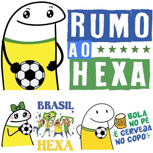 Kit Digital Artes Florks Torcedor Brasil Copa Mundo Futebol