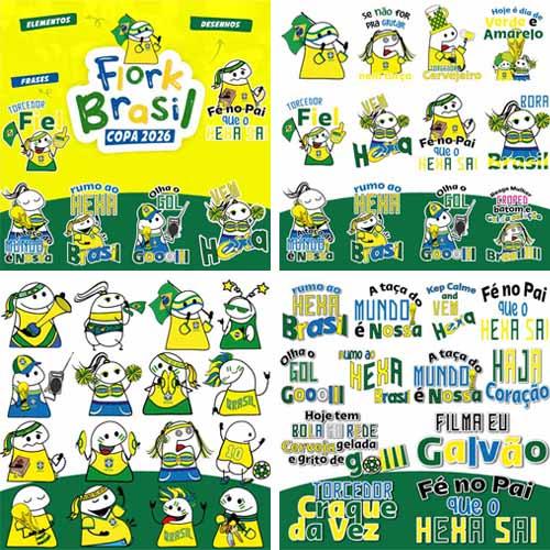 Kit Digital Artes Florks Copa Mundo Futebol Flork Png Galx1