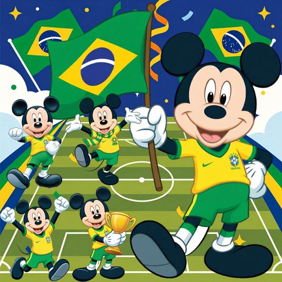 Kit Digital Artes Disney Copa do Mundo Turma Mickey Png