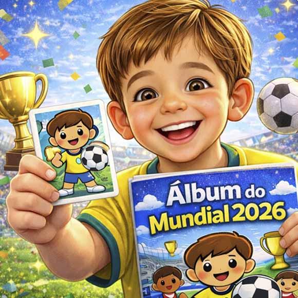 Kit Digital Artes Álbum Kids Infantil Figurinhas Copa Mundo