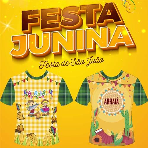 Estampas Sublimação Total Festa Junina Artes Mockups