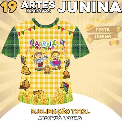 Pack 19 Estampas Artes Total Camisetas Festa Junina
