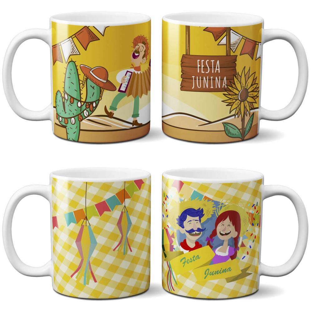 Artes Canecas Festa Junina Sublimação Estampas Mockups