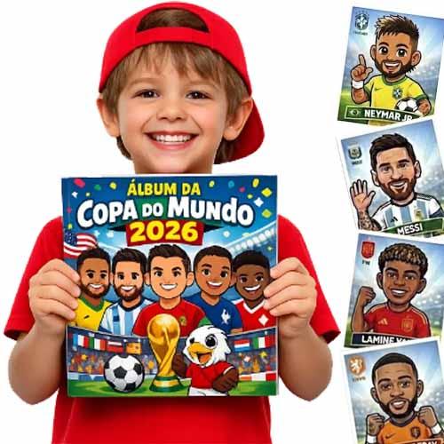 Pacote Artes Álbum Kids Infantil Figurinhas Copa Mundo 2026