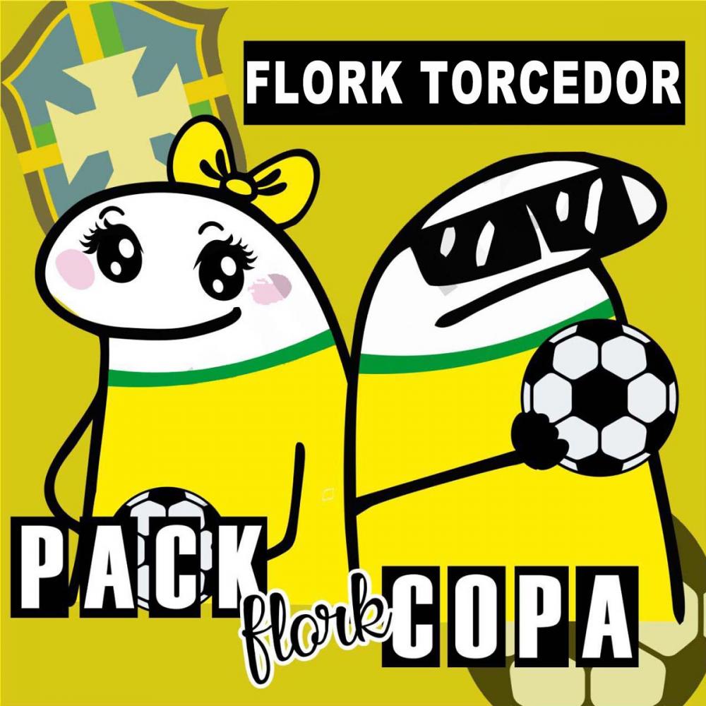 Pacote Artes Florks Torcedor Brasil Copa Mundo Futebol Flork