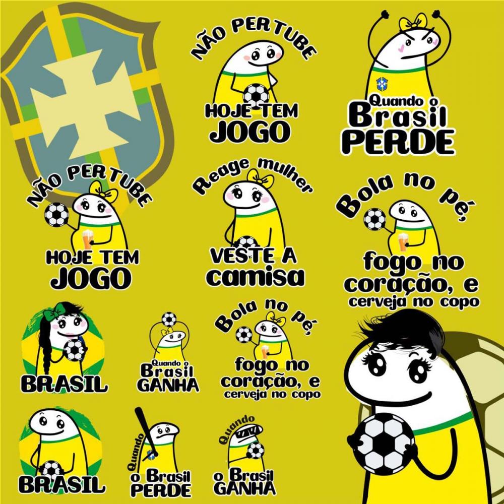 Pacote Artes Florks Torcedor Brasil Copa Mundo Futebol Flork