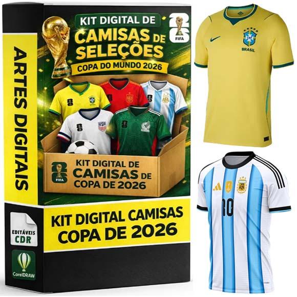 Pacote Artes Uniformes Seleções Copa Mundo Futebol Sublimação