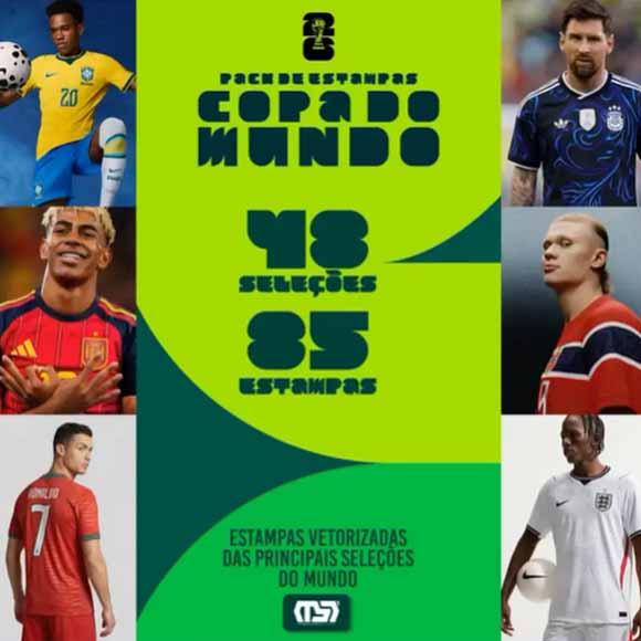 Vetor Artes Uniforme Seleções Copa Futebol Sublimação Corel