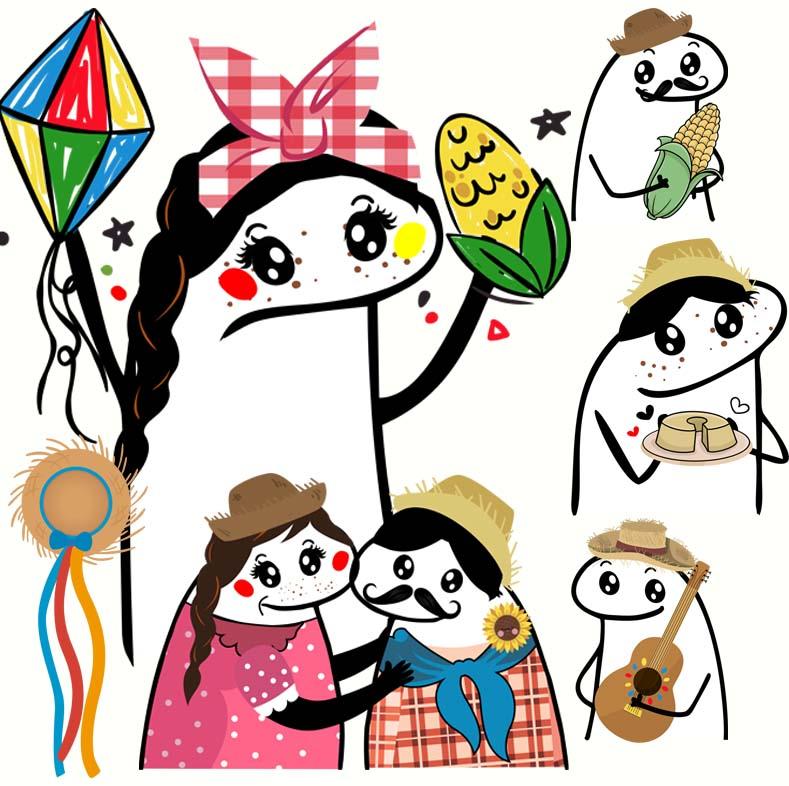 Artes Festa Junina Flork Png 40 Estampas Sublimação Pack2