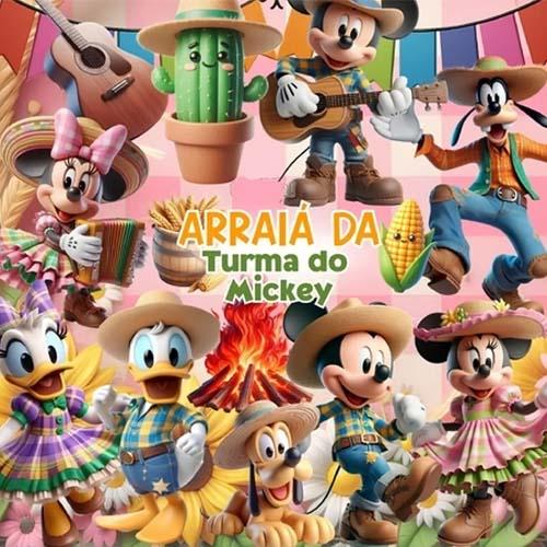 Artes Festa Junina Disney Mickey Kit Digital Png Sublimação