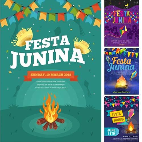 Banners Flyers Cartaz Festa Junina Editáveis