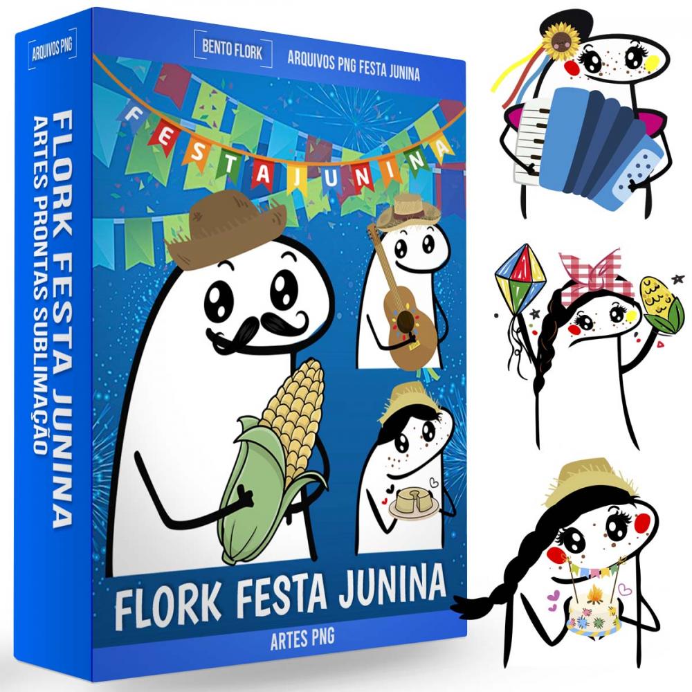 Estampas Flork Festa Junina Sublimação 40 Artes Pack2