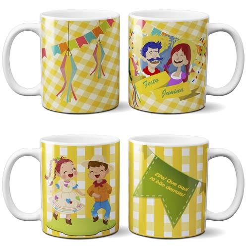 Estampas Sublimação Canecas Festa Junina Artes Mockups