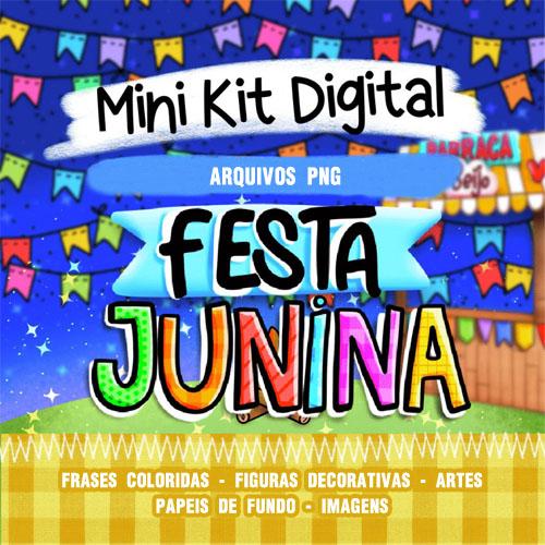 Kit Digital Frases Coloridas Festa Junina Sublimação Artes