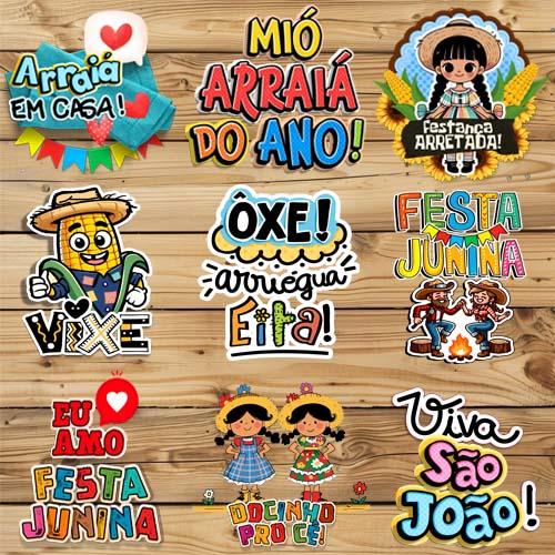 Kit Digital Artes Festa Junina Pandoca Png Sublimação Arraiá