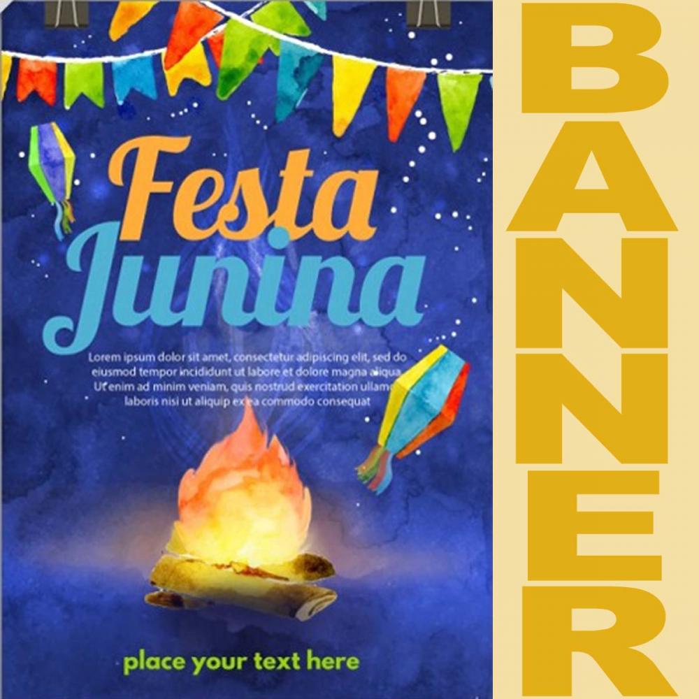 Pacote Artes Banners Flyers Cartaz Festa Junina Editáveis