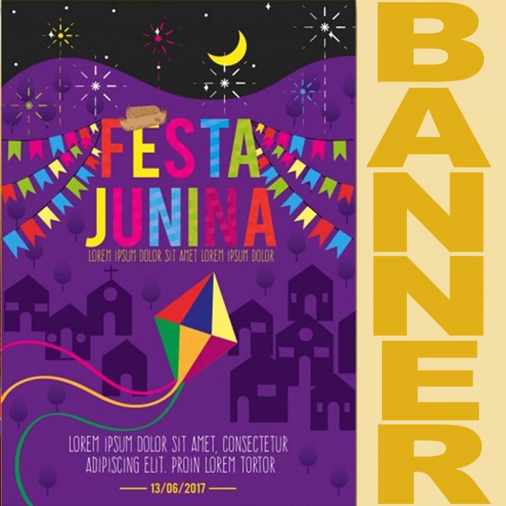 Pacote Artes Banners Flyers Cartaz Festa Junina Editáveis