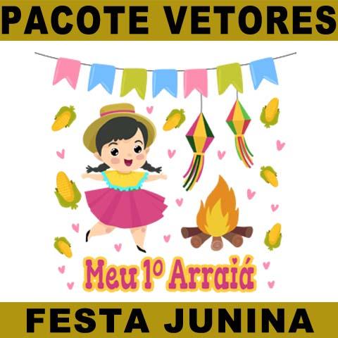 Vetores Estampas Festa Junina Artes Editáveis São João