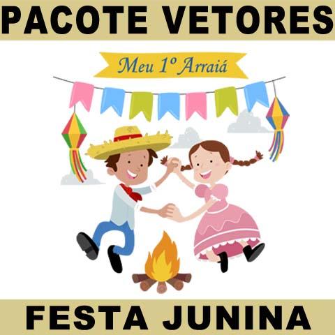 Vetores Estampas Festa Junina Artes Editáveis São João