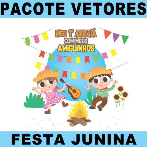 Vetores Estampas Festa Junina Artes Editáveis São João
