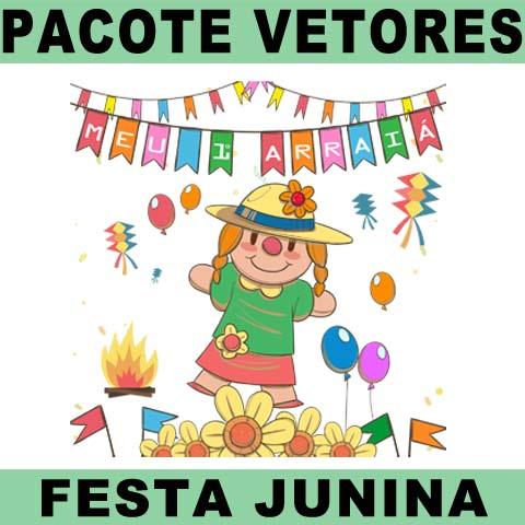 Vetores Estampas Festa Junina Artes Editáveis São João