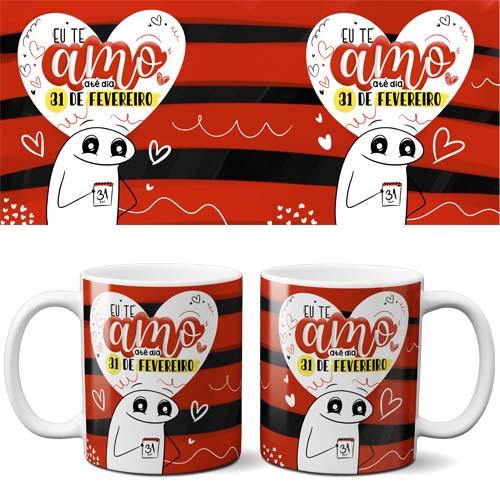Artes Canecas Florks Dia dos Namorados Sublimação Flork Png