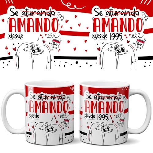 Artes Canecas Florks Dia dos Namorados Sublimação Flork