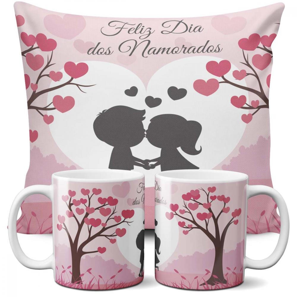 Artes Editáveis Canecas Almofadas Dia Namorados + Mockups