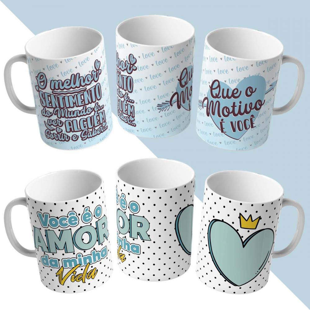 Artes Sublimação Canecas Namorados Sublimação 40 Estampas