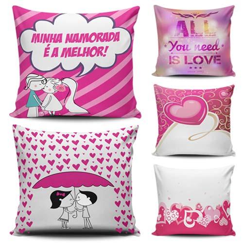 Estampas Almofadas Dia dos Namorados Artes Sublimação