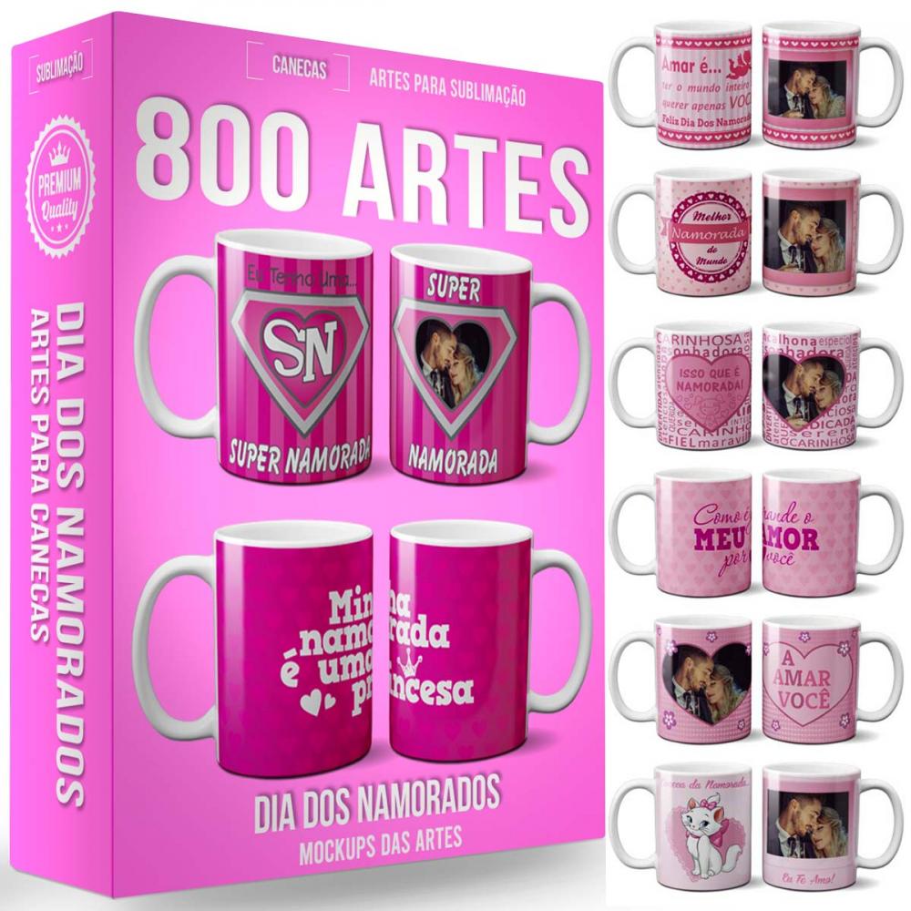 Estampas Canecas Namorados 800 Artes Sublimação