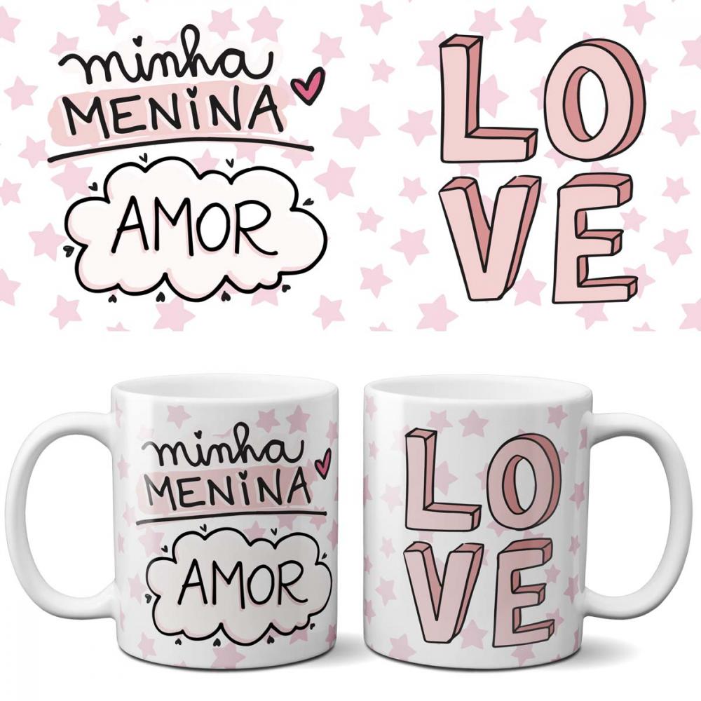 Estampas Canecas Frases Coloridas Namorados Mockups