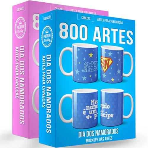 Estampas Dia dos Namorados 800 Artes Canecas Sublimação