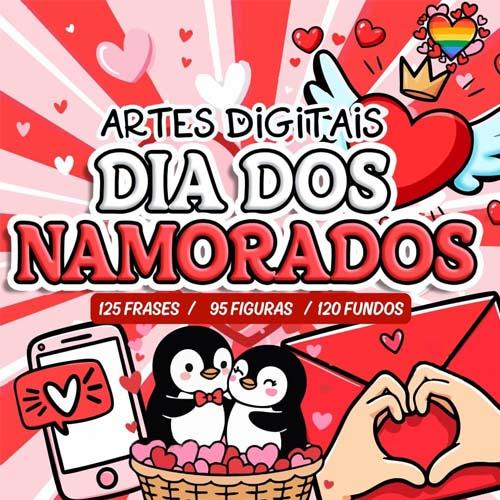 Kit Digital Pandoca Png Artes Frases Dia dos Namorados Pack7