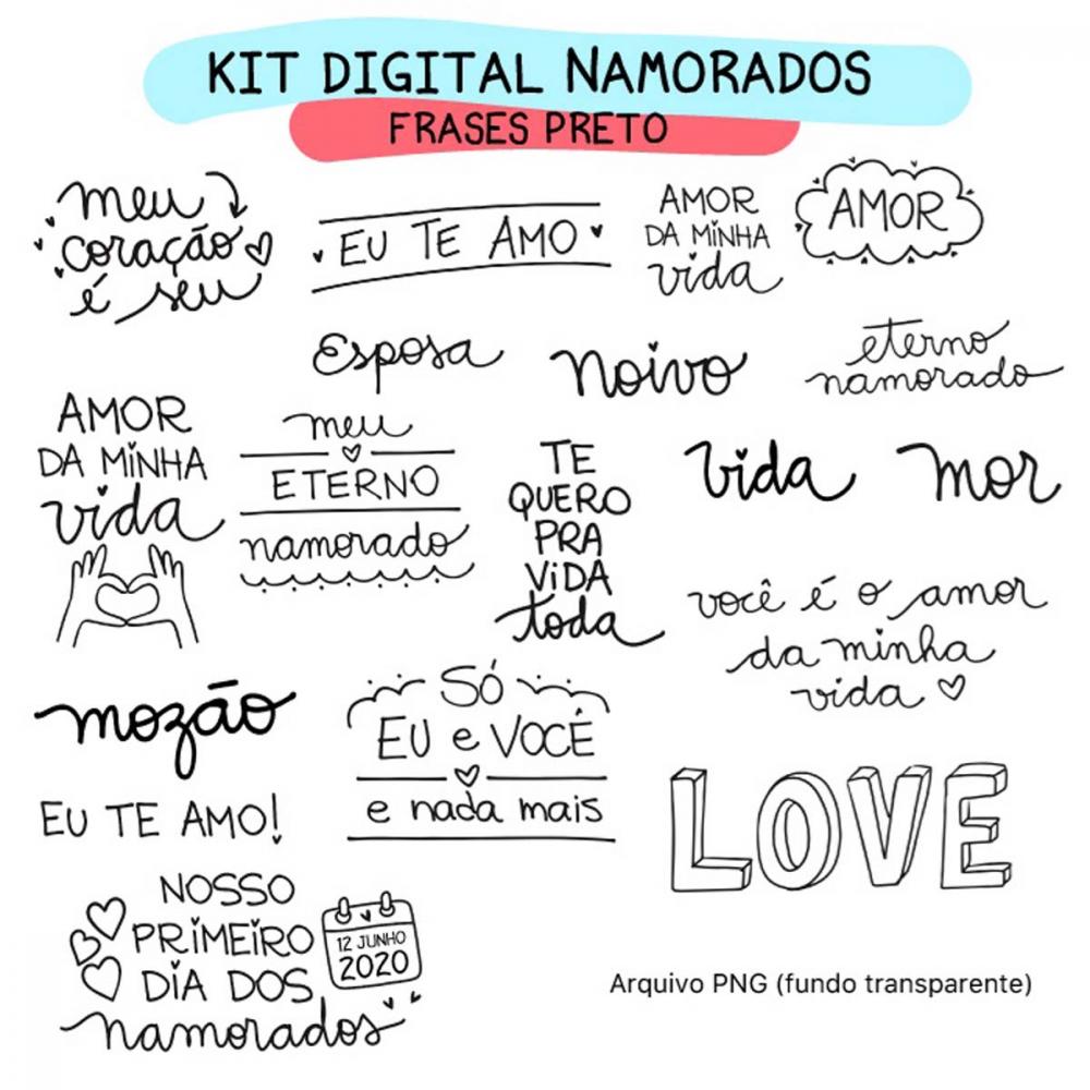 Kit Digital Dia Namorados Artes Pandoca Sublimação Pack 1