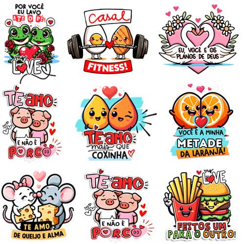 Kit Digital Png Artes Pandoca Frases Dia dos Namorados Pack6