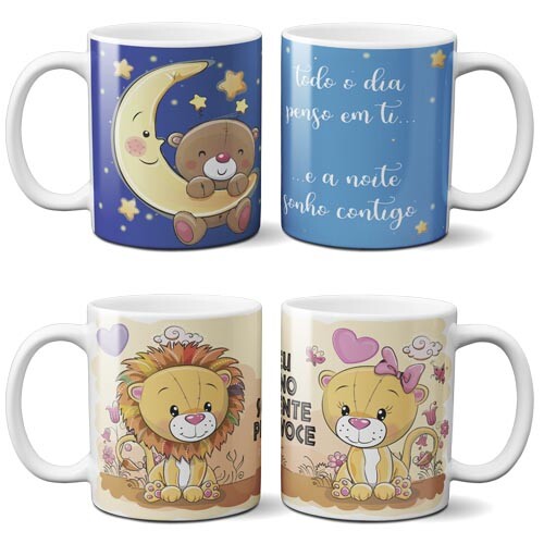 Pack Artes Amor Amizade Amigo Amiga Canecas Namorados