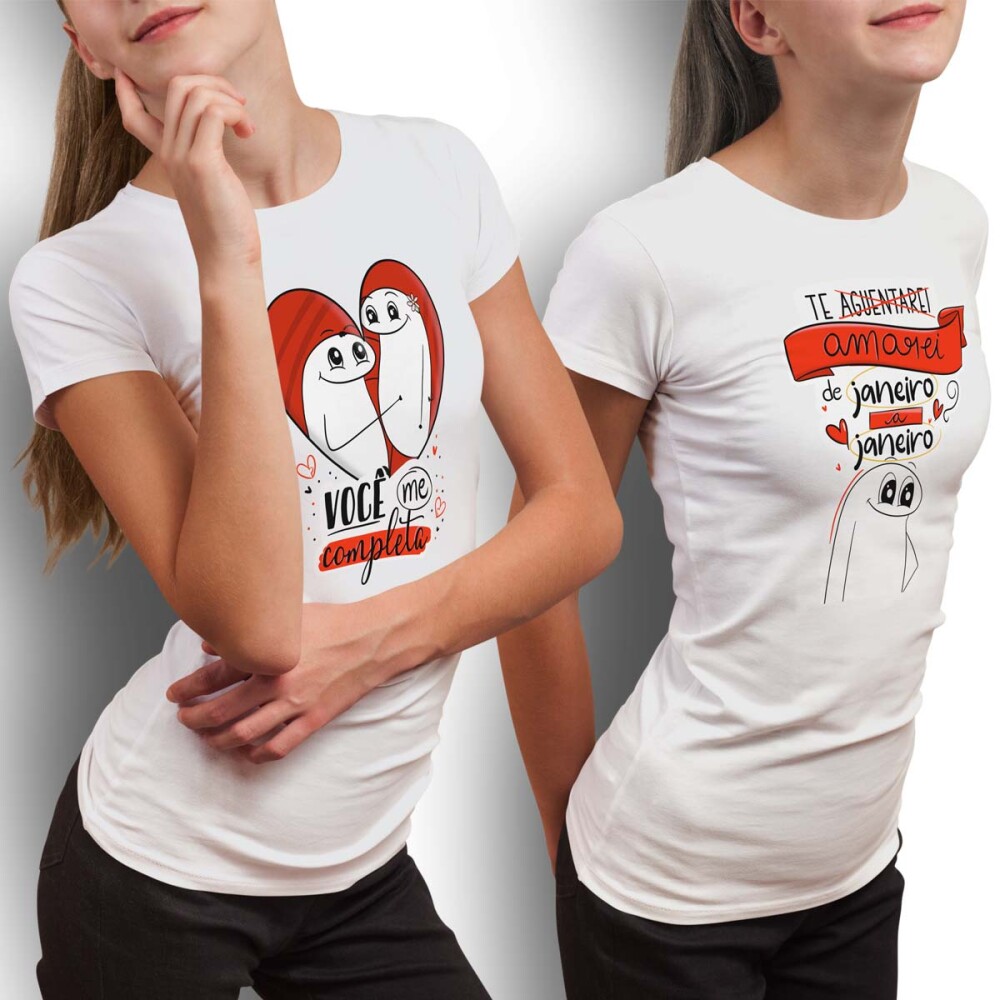 Pack Artes Florks Namorados Sublimação Camisetas Estampas