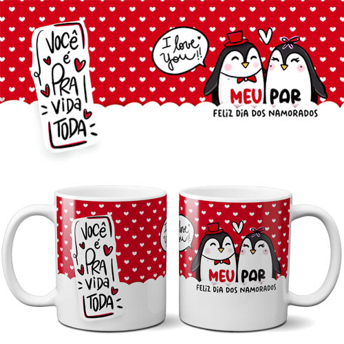 Pack Estampas Artes Canecas Dia dos Namorados Mockups Pack2