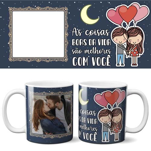 Pacote 40 Artes Namorados Sublimação Canecas Mockups