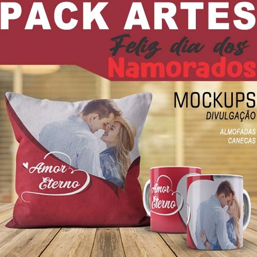 Pacote 40 Artes Namorados Canecas Almofadas Sublimação Corel