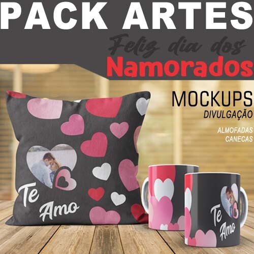 Pacote 40 Artes Namorados Canecas Almofadas Sublimação Corel