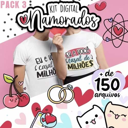 Pacote Arquivos Namorados Kit Digital Artes Frases Pack 3