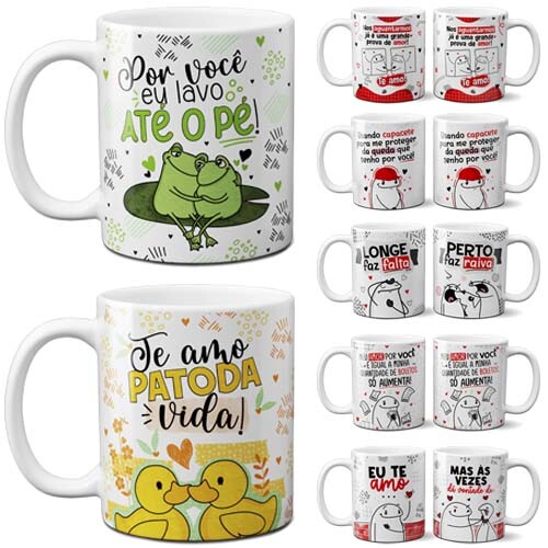 Pacote Artes Namorados Sublimação Canecas Pack Abc23 Png
