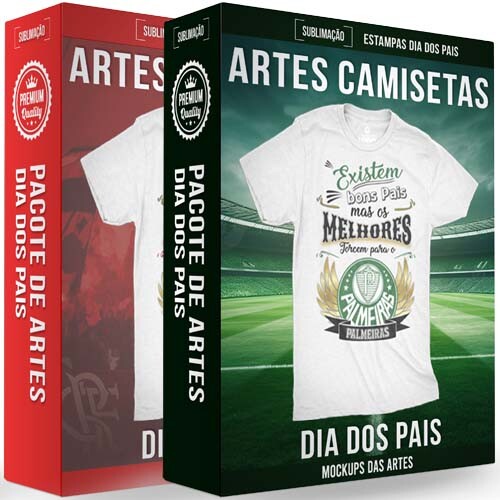 Artes Camisetas Dia dos Pais Times Futebol Sublimação