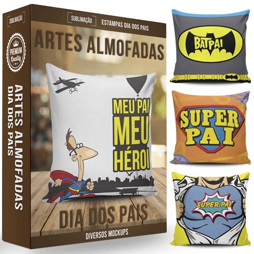 Artes Almofadas Dia dos Pais Sublimação