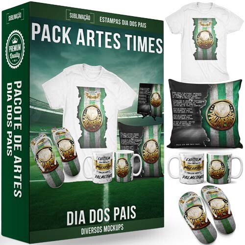 Kit Artes Editáveis Times Dia dos Pais Sublimação
