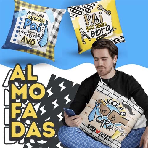 Kit Digital Artes Sublimação Dia dos Pais Pandoca Pack3 Png