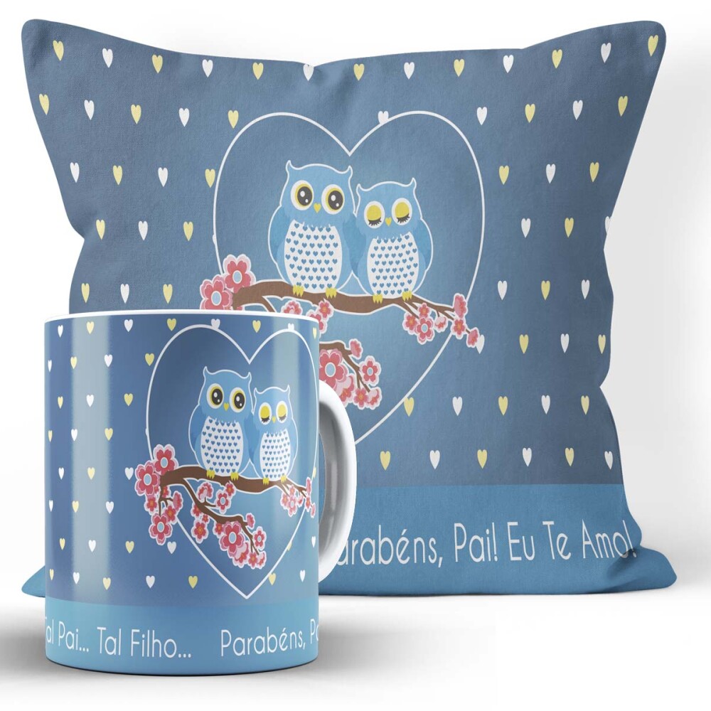 Pacote Estampas Canecas Almofadas Dia dos Pais Mockups