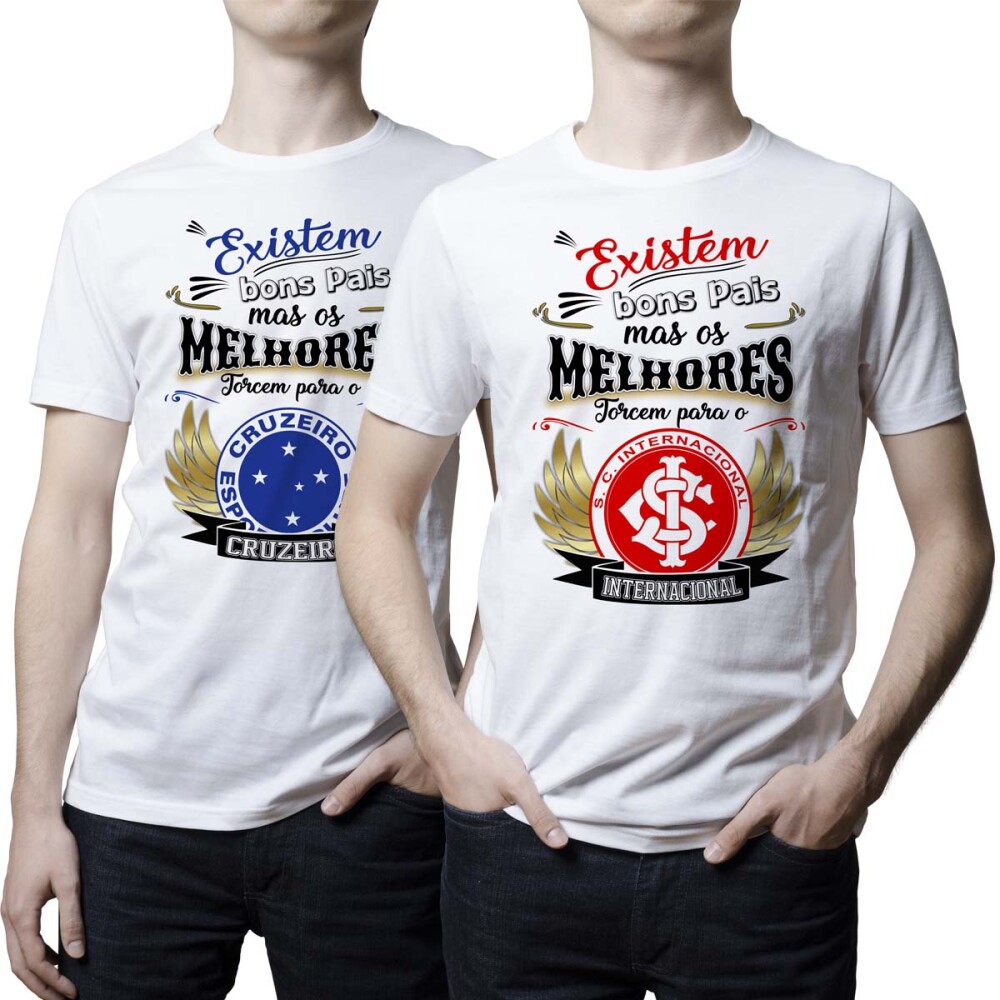 Estampas Times Futebol Sublimação Camisetas Dia dos Pais